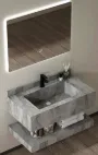 Grey Floating Shelf vanity