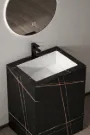 Black Copper Pedestal vanity